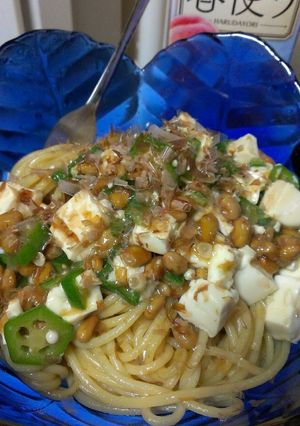 何故に店にない！激うまオクラ納豆豆腐スパ-レシピのメイン写真