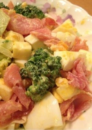 生ハムとブロッコリーのコンソメマヨサラダ-レシピのメイン写真