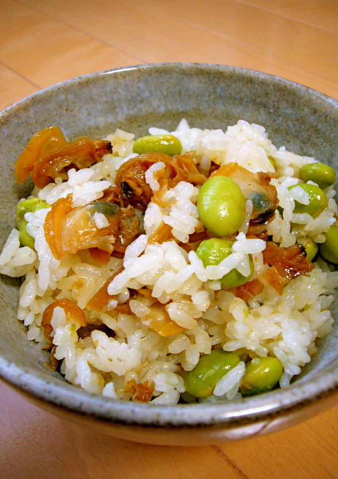 おにぎり◎あさりの時雨煮と枝豆の混ぜご飯-レシピのメイン写真