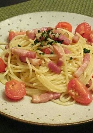 プチトマトとベーコンのパスタ♪-レシピのメイン写真