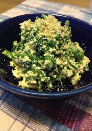 アメリカで作る！春菊の白和え-レシピのメイン写真