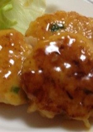 ふわふわ☆簡単エビハンバーグ-レシピのメイン写真