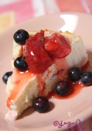 ストロベリーチーズケーキ♡自家製ソースで-レシピのメイン写真