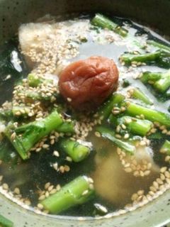 わかめスープで即席せんべい汁-レシピのメイン写真