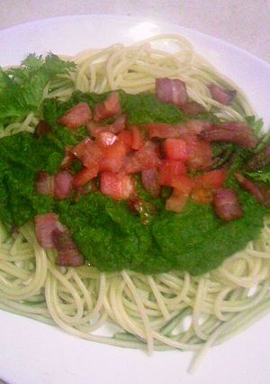 わさび菜の冷製パスタ-レシピのメイン写真
