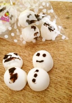 ホワイトデー♪マシュマロ雪だるま♪-レシピのメイン写真
