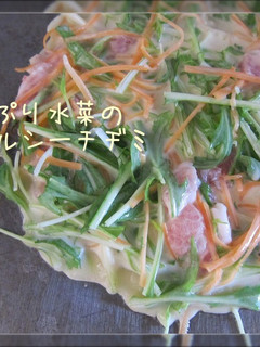 たっぷり水菜のヘルシーチヂミ-レシピのメイン写真