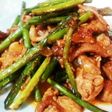 豚肉とにんにくの芽のピリ辛炒め★!!