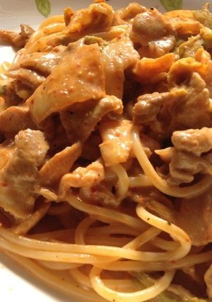 簡単キムチパスタ-レシピのメイン写真