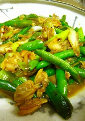 インゲンとアサリの中華風炒め♪-レシピのメイン写真