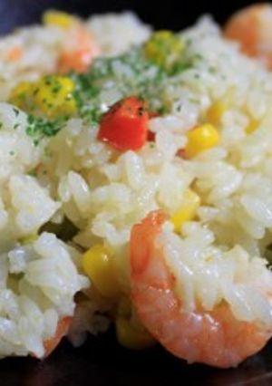 バターなし！オリーブ油でエビピラフ風-レシピのメイン写真