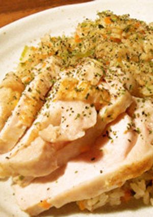 炊飯器でできる！エスニック風チキンライス-レシピのメイン写真