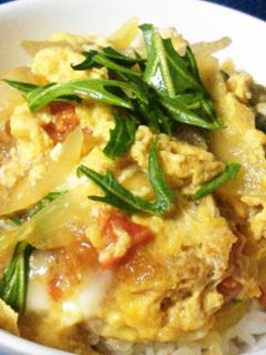 トマトチーズかつ丼♪-レシピのメイン写真