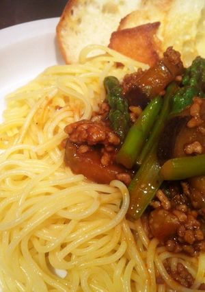 お野菜大好き！アスパラとナスのボロネーゼ-レシピのメイン写真
