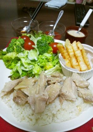 炊飯器で簡単♪シンガポールチキンライス-レシピのメイン写真
