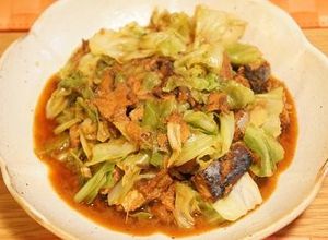 簡単！　サバ味噌缶とキャベツの炒め物-レシピのメイン写真