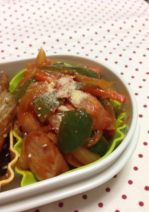 お弁当★パスタなしで★ナポリタン-レシピのメイン写真