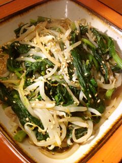 ほうれん草ともやしの味噌炒め-レシピのメイン写真