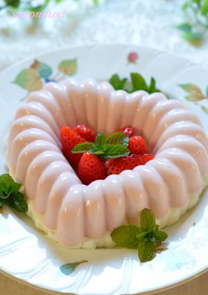 優しい味わい✿春色苺のレアチーズケーキ♡-レシピのメイン写真