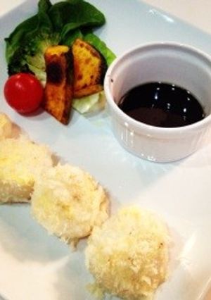 ホタテのパン粉焼き☆バルサミコソースで♫-レシピのメイン写真