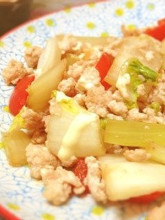 セロリととりひき肉 柚子胡椒風味-レシピのメイン写真