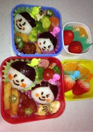 キャラ弁 ひな祭りにおひな様-レシピのメイン写真
