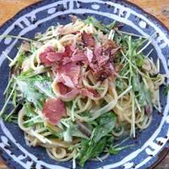 รูปของ けずりぶしのうま味クリームパスタ