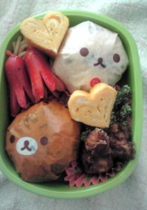 パパッと簡単キャラ弁★ハート卵焼き♪-レシピのメイン写真