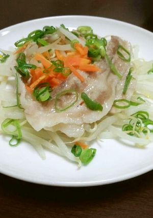 簡単！もやしと豚バラの温野菜サラダ-レシピのメイン写真