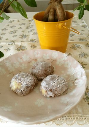 レンジで簡単！チョコカスタード大福-レシピのメイン写真