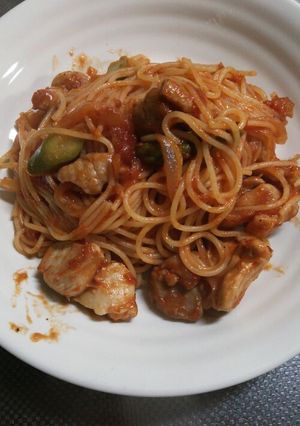 ☆簡単☆トマトチキンスパゲッティー-レシピのメイン写真