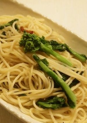 菜の花とちりめんじゃこのペペロンチーノ-レシピのメイン写真