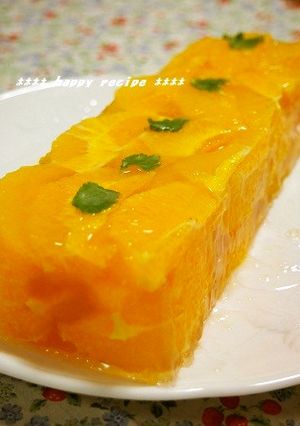 パウンド型で豪華✿ぎっしりオレンジゼリー-レシピのメイン写真