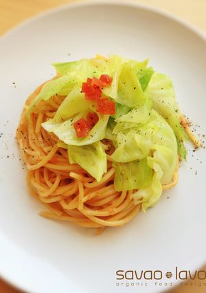 キャベツとアンチョビのパスタトマト仕立て-レシピのメイン写真