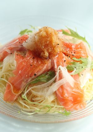 冷製!サーモンの和風カッペリーニ-レシピのメイン写真