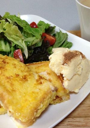 ふわふわフレンチトーストバニラアイス添え-レシピのメイン写真