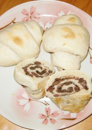 ♥白パンの生地で簡単に、白小豆ロール。♥-レシピのメイン写真