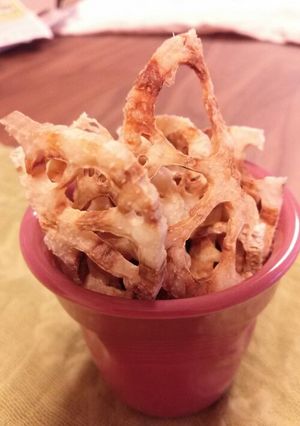 揚げずに レンコンチップス コンソメ味♪-レシピのメイン写真