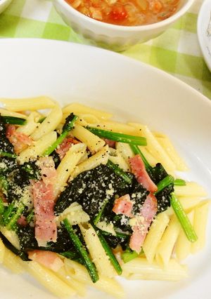 ＊簡単＊ほうれん草とベーコンのパスタ＊-レシピのメイン写真