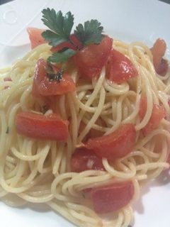 トマトとバジルの冷たいパスタ-レシピのメイン写真