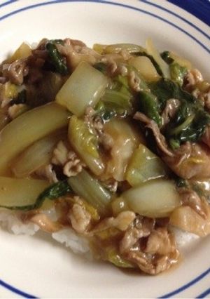 食材二つ☆豚肉と白菜のあんかけ-レシピのメイン写真