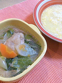 風邪を吹き飛ばせ!一度に2品激ウマスープ-レシピのメイン写真