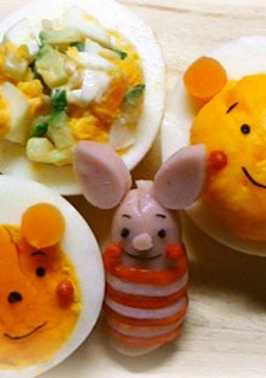 簡単キャラおかず：くまのプーさん-レシピのメイン写真