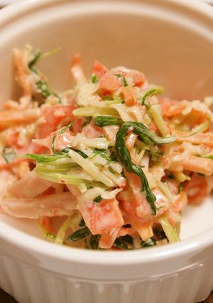 にんじんと水菜のゴママヨサラダ-レシピのメイン写真