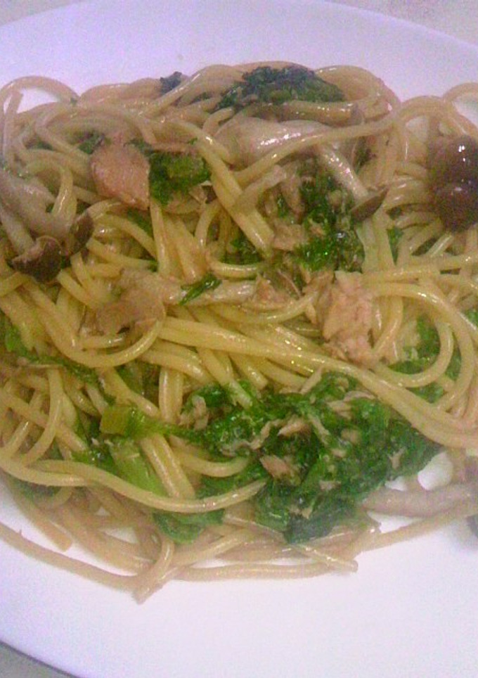 簡単☆わさび菜とツナの和風パスタ-レシピのメイン写真