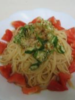 オクラとトマトのパスタ-レシピのメイン写真