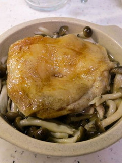 一人暮らしの夕食その3:鶏肉の酒蒸し-レシピのメイン写真