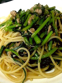 春菊とツナのパスタ-レシピのメイン写真