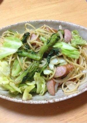 菜の花とキャベツのパスタ-レシピのメイン写真
