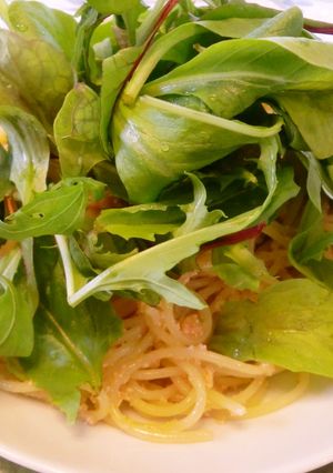 ベビーリーフと！明太子パスタ-レシピのメイン写真